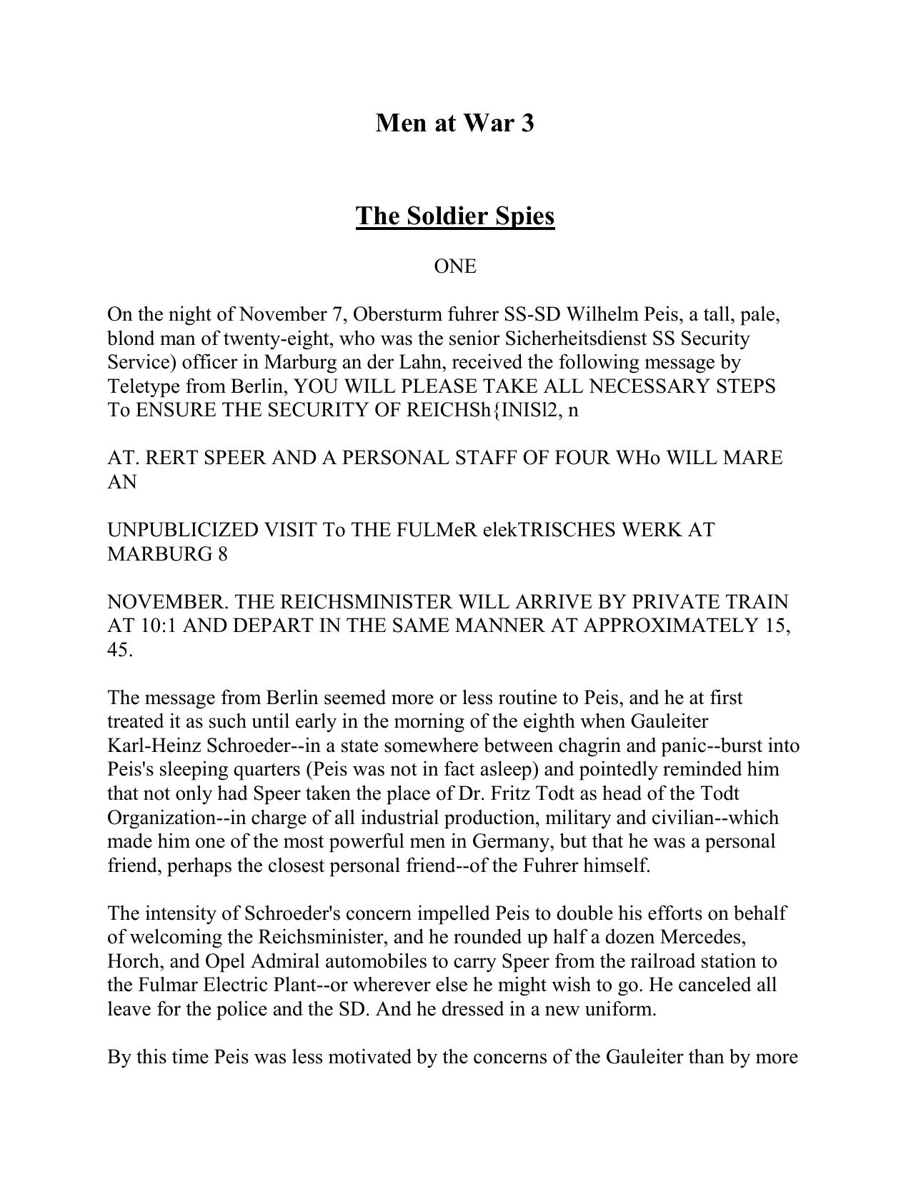 Griffin, W.E.B. - Men At War 03 - The Soldiers Spies