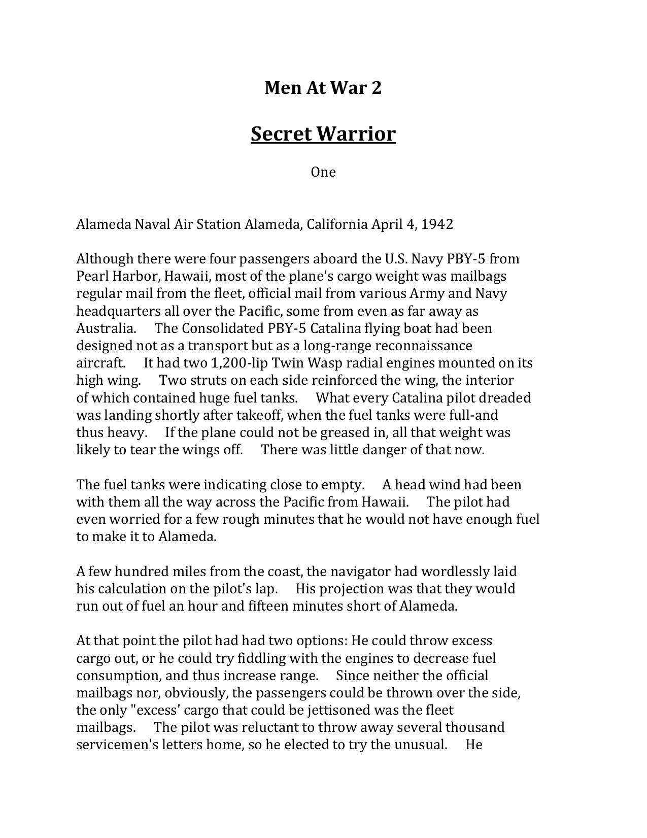 Griffin, W.E.B. - Men At War 02 - Secret Warrior