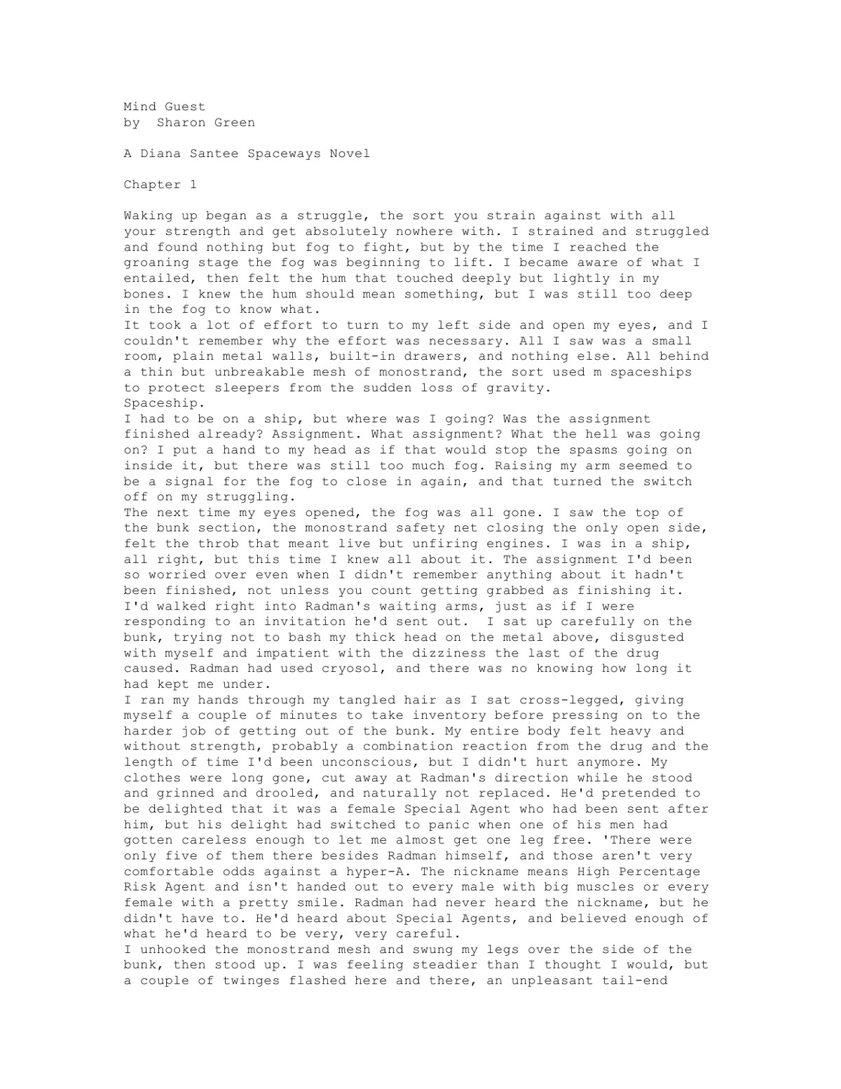 Green, Sharon - Diana Santee 01