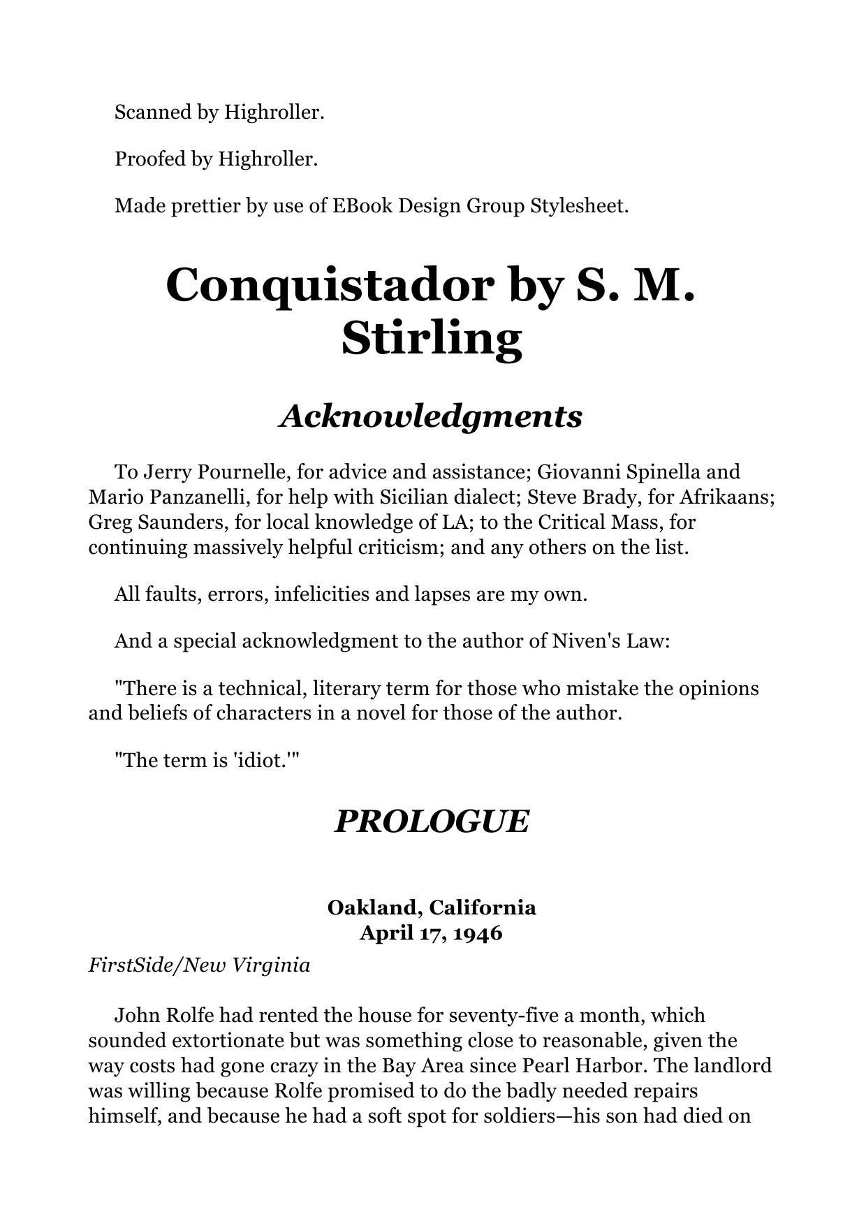 S. M. Stirling - Conquistador