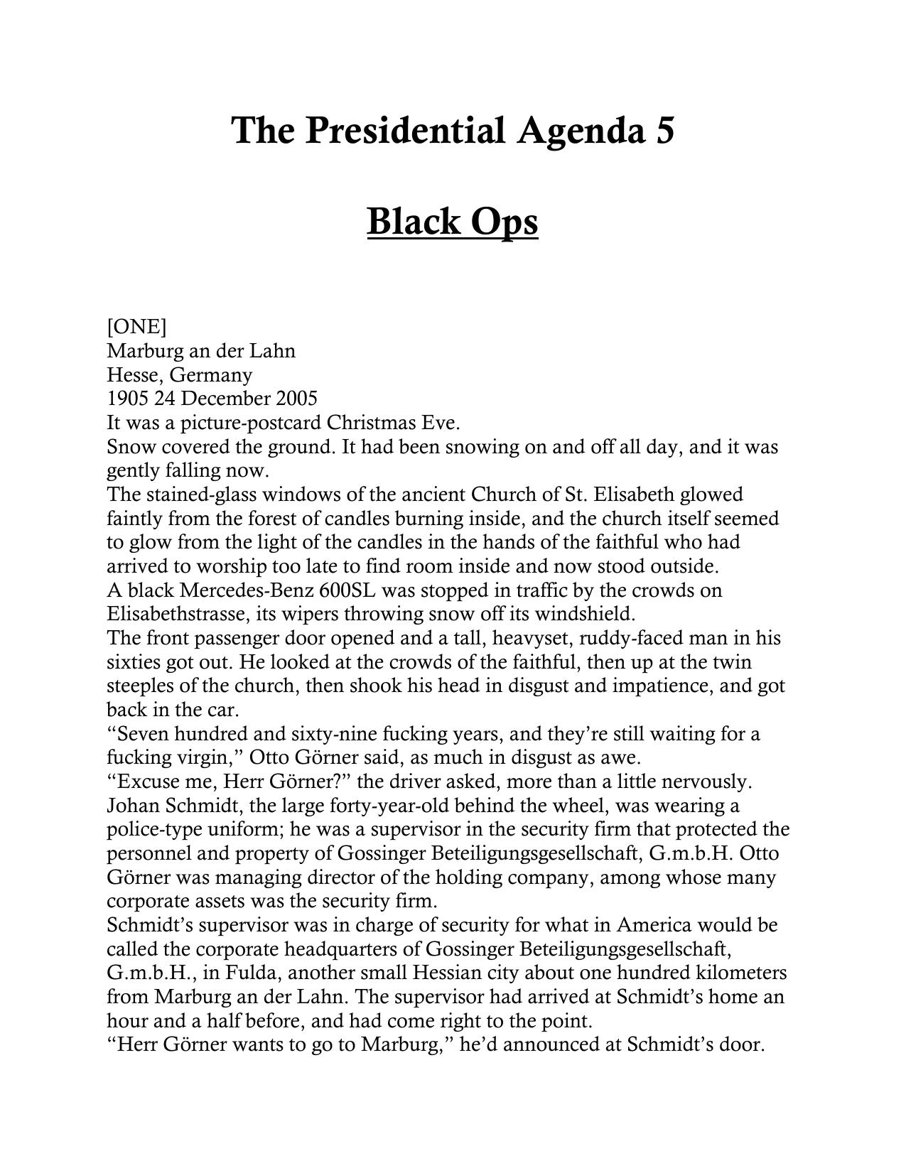 Griffin, W.E.B. - The Presidential Agenda 05 - Black Ops