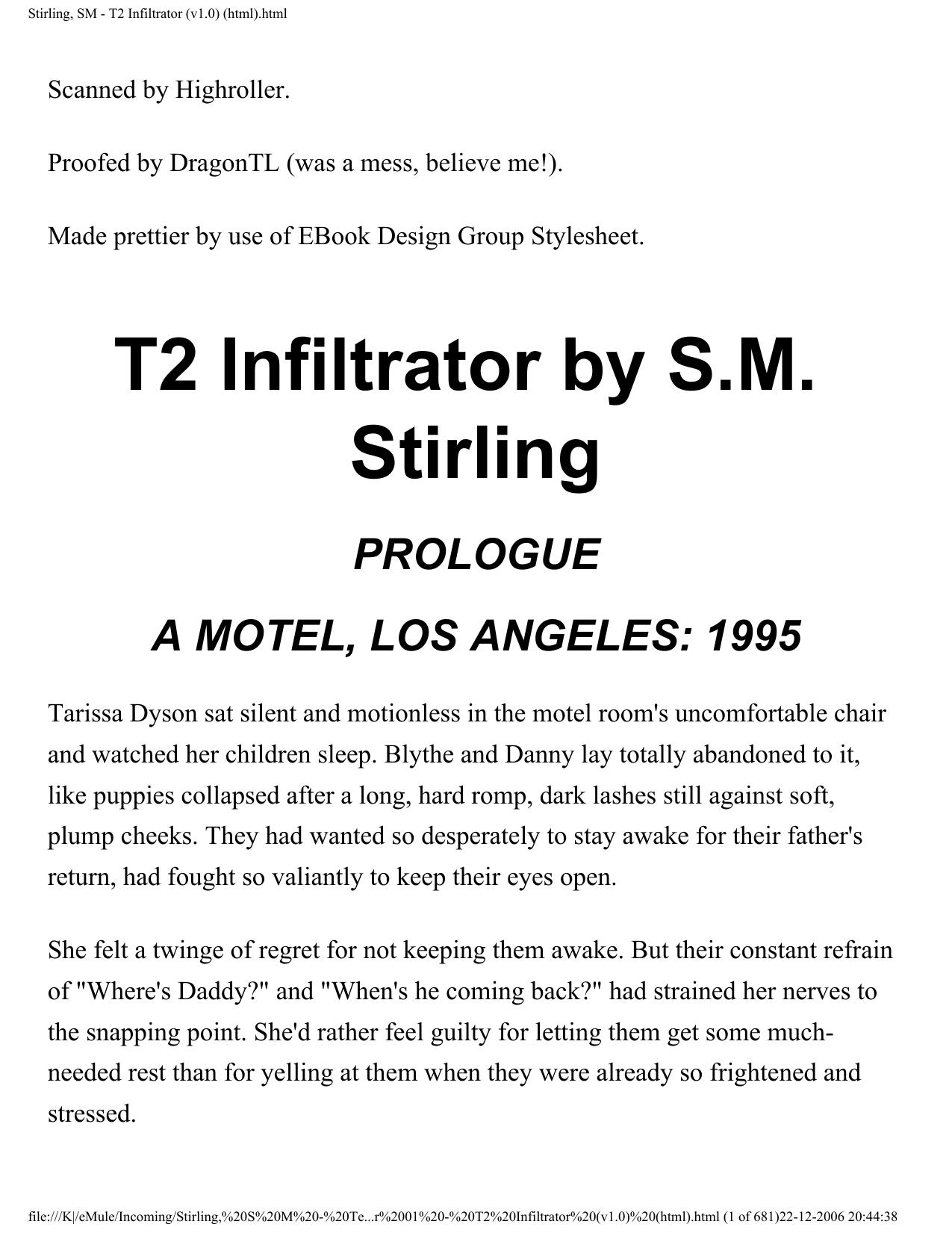 S. M. Stirling - Terminator 01 - Infiltrator