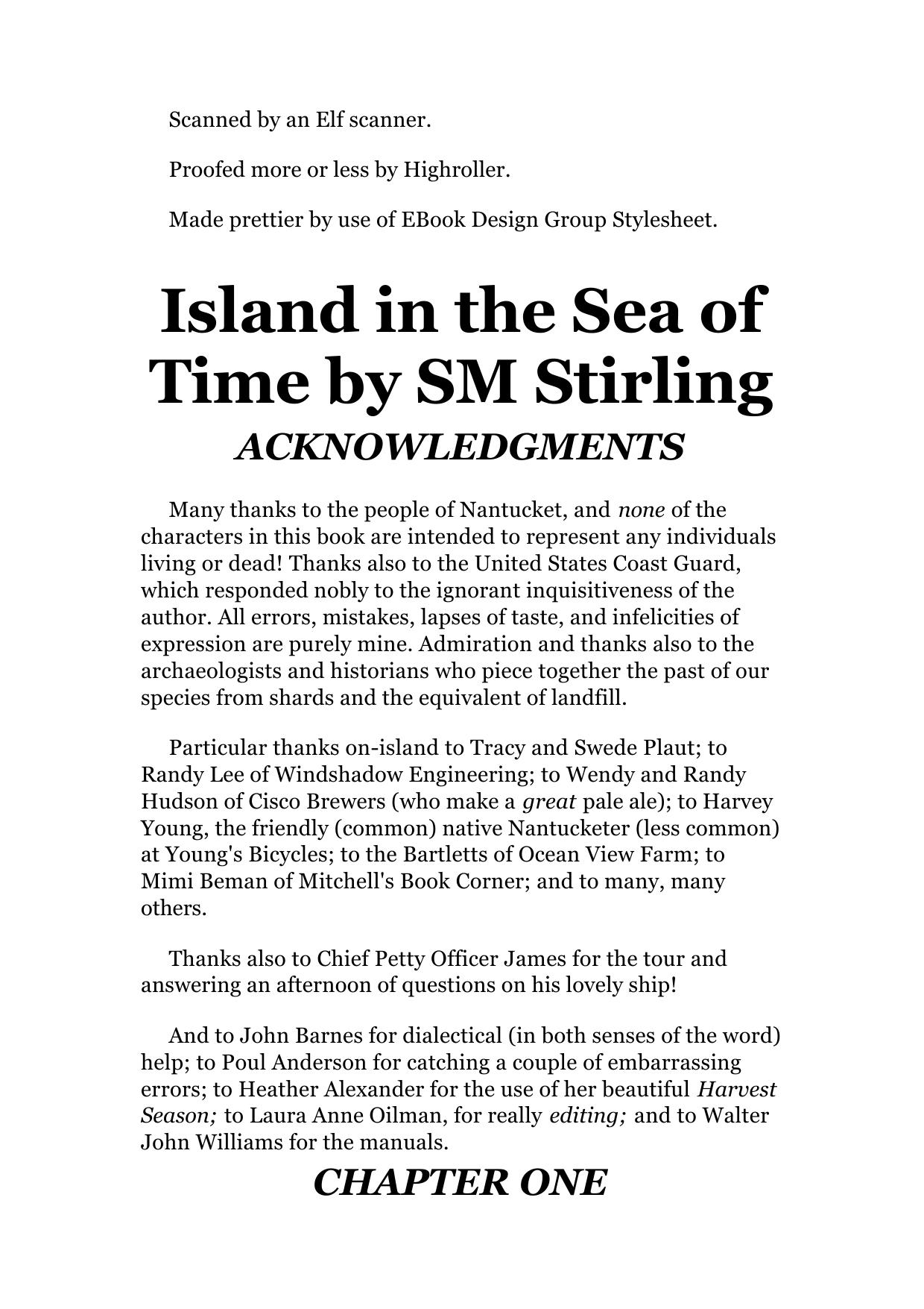 S. M. Stirling - Sea of Time 01 - Island in the Sea of Time
