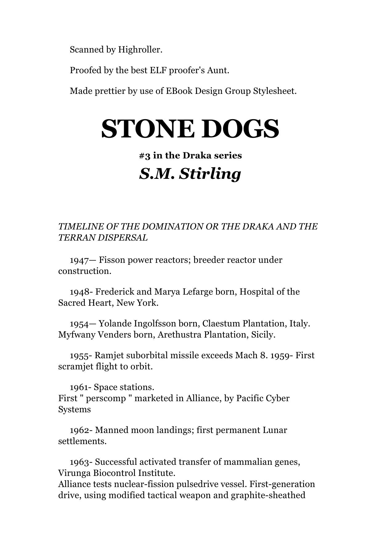 S. M. Stirling - Draka 03 - Stone Dogs