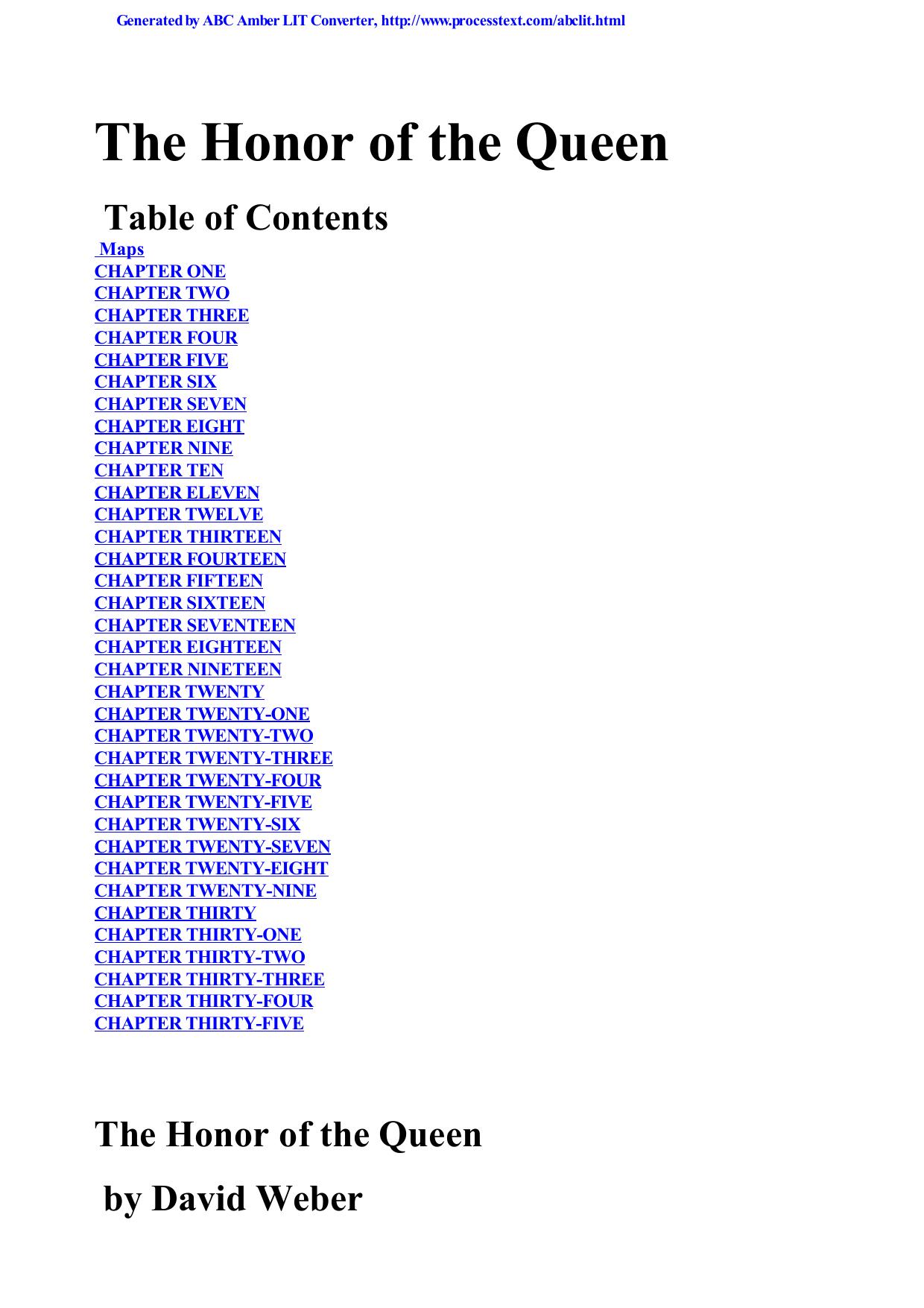 David Weber - [Honor Harrington 02] - The Honor of the Queen