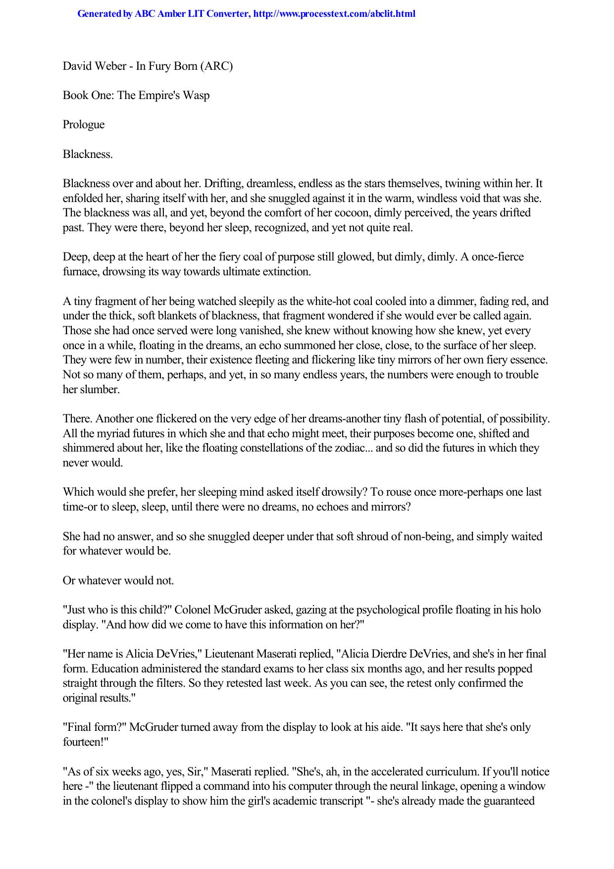 David Weber - [Fury 2] - In Fury Born