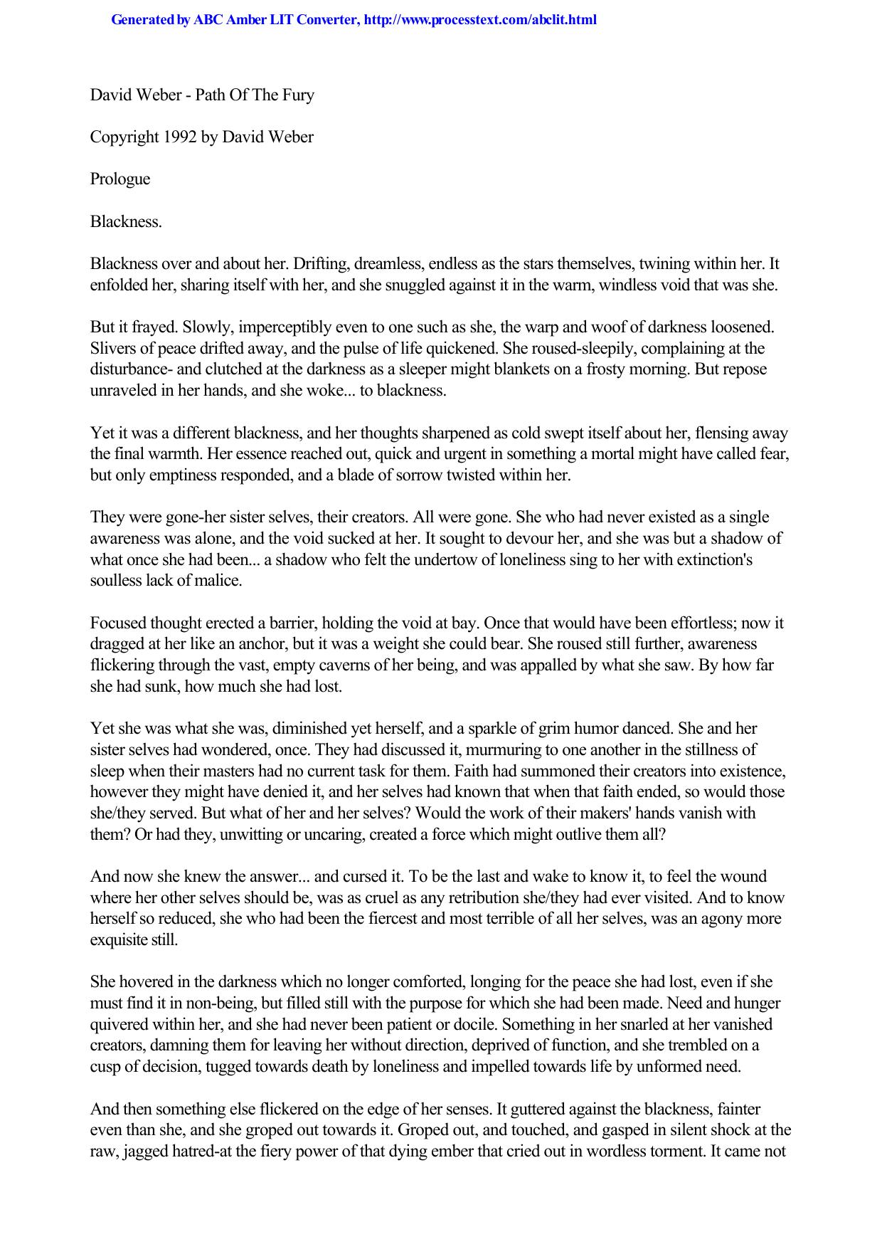 David Weber - [Fury 1] - Path Of The Fury