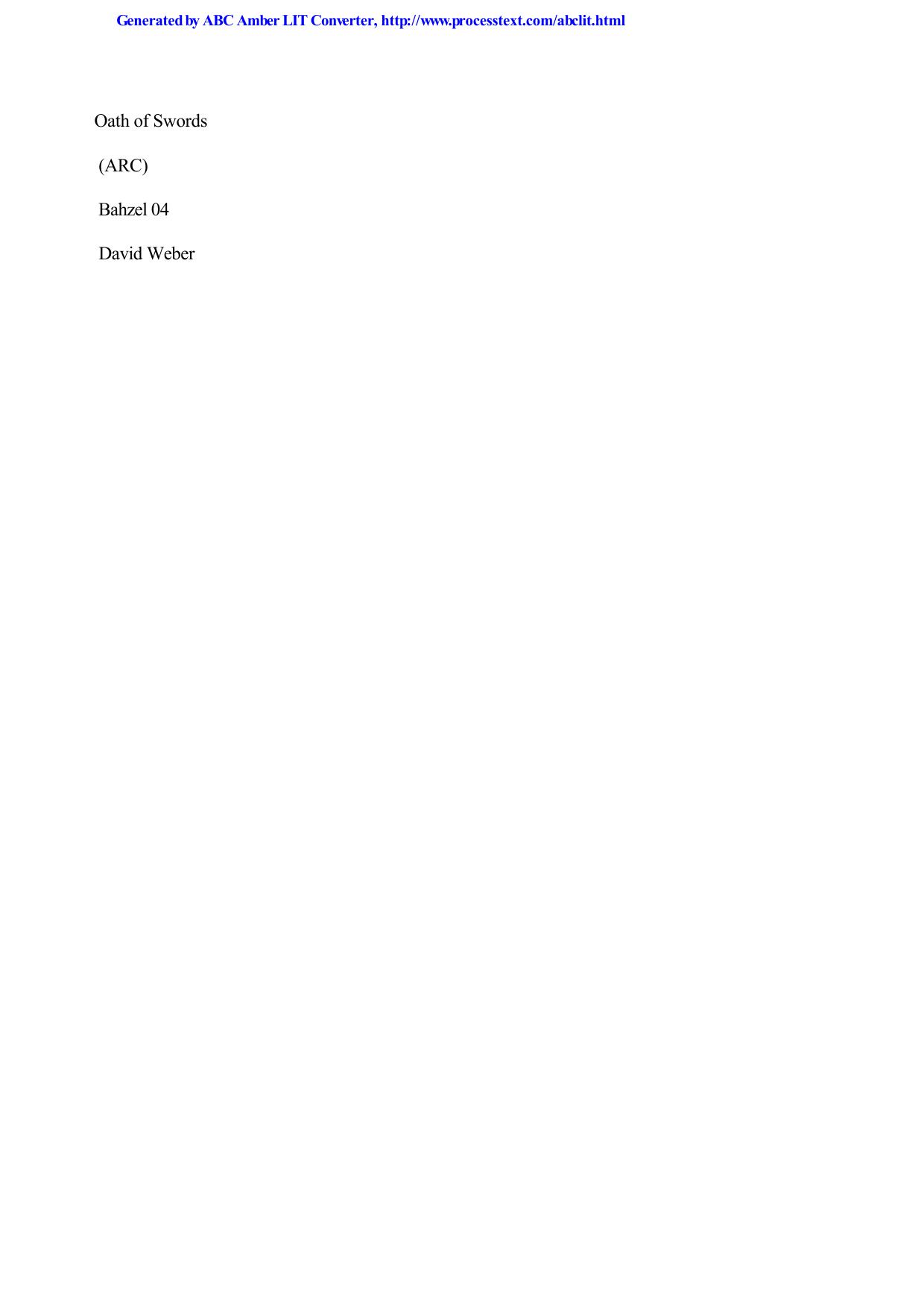 David Weber - [Hrandani 04] - Sword Brother ARC