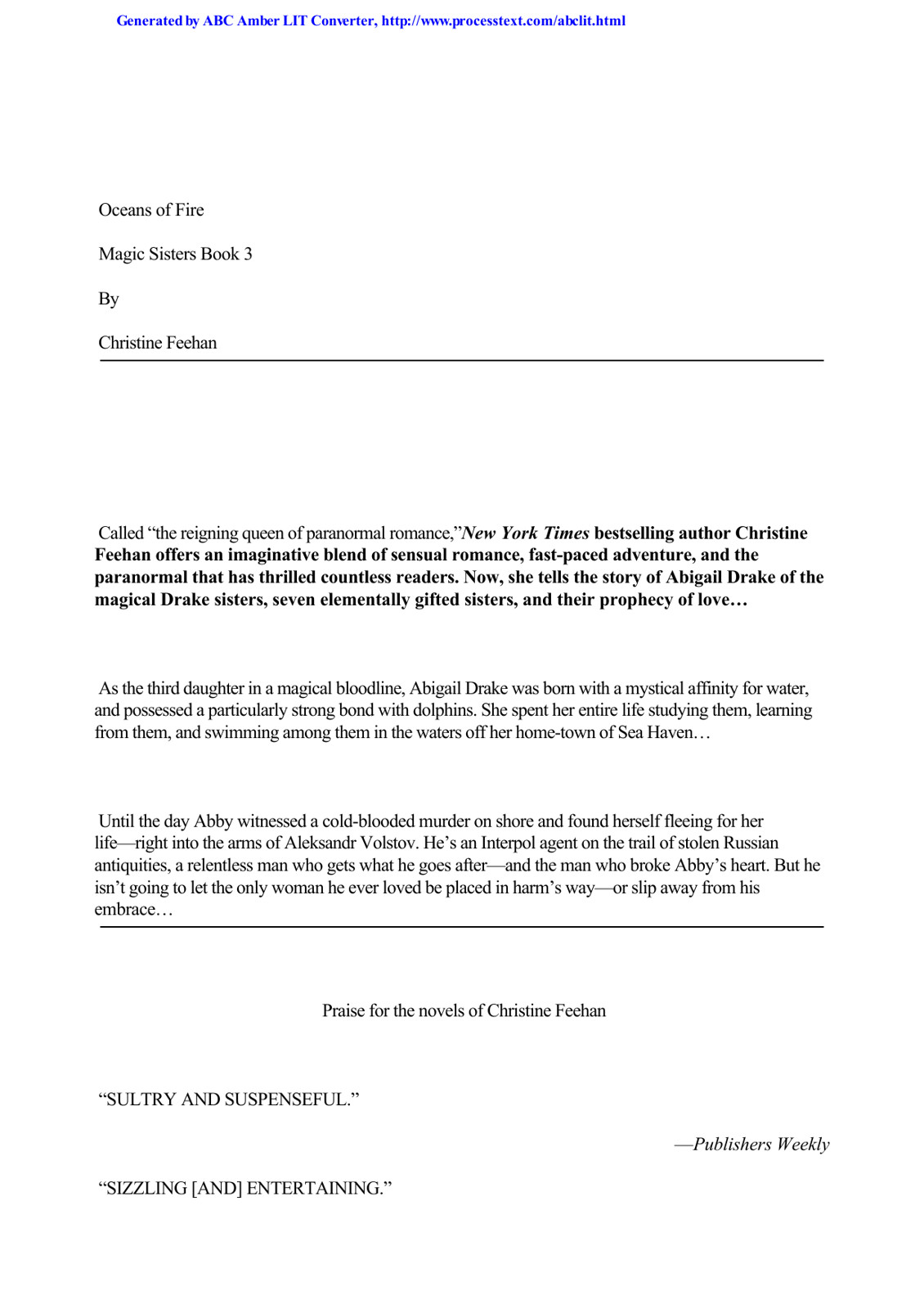 Feehan, Christine - Magic Sisters 04