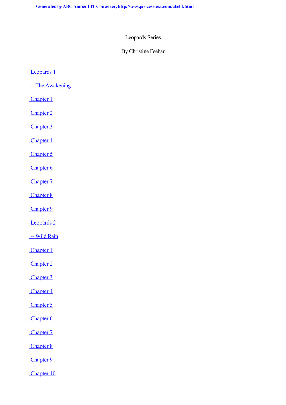 Feehan, Christine - Leopard Series (1-2)