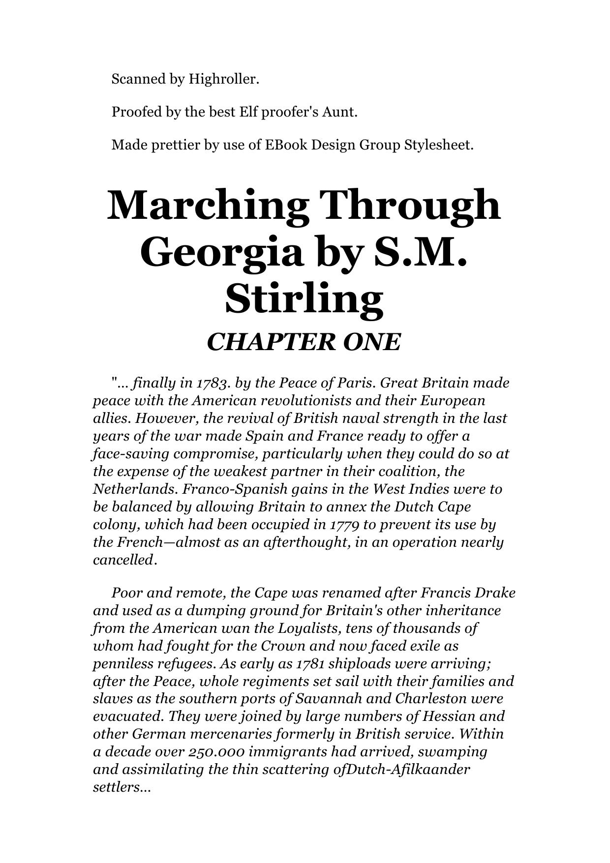 Stirling, S. M. - Draka 01 - Marching Through Georgia