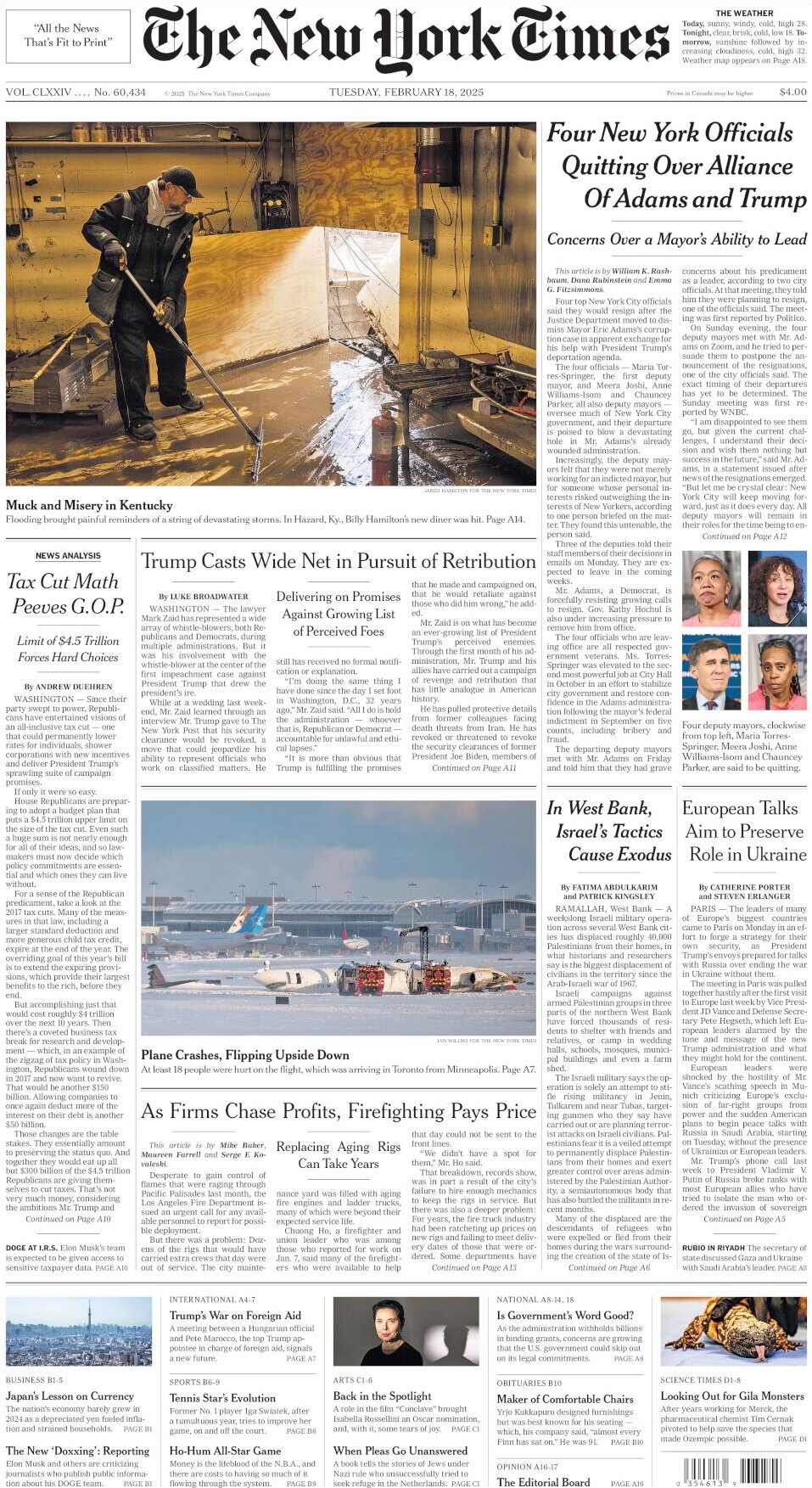 NYT News [Tue, 18 Feb 2025]