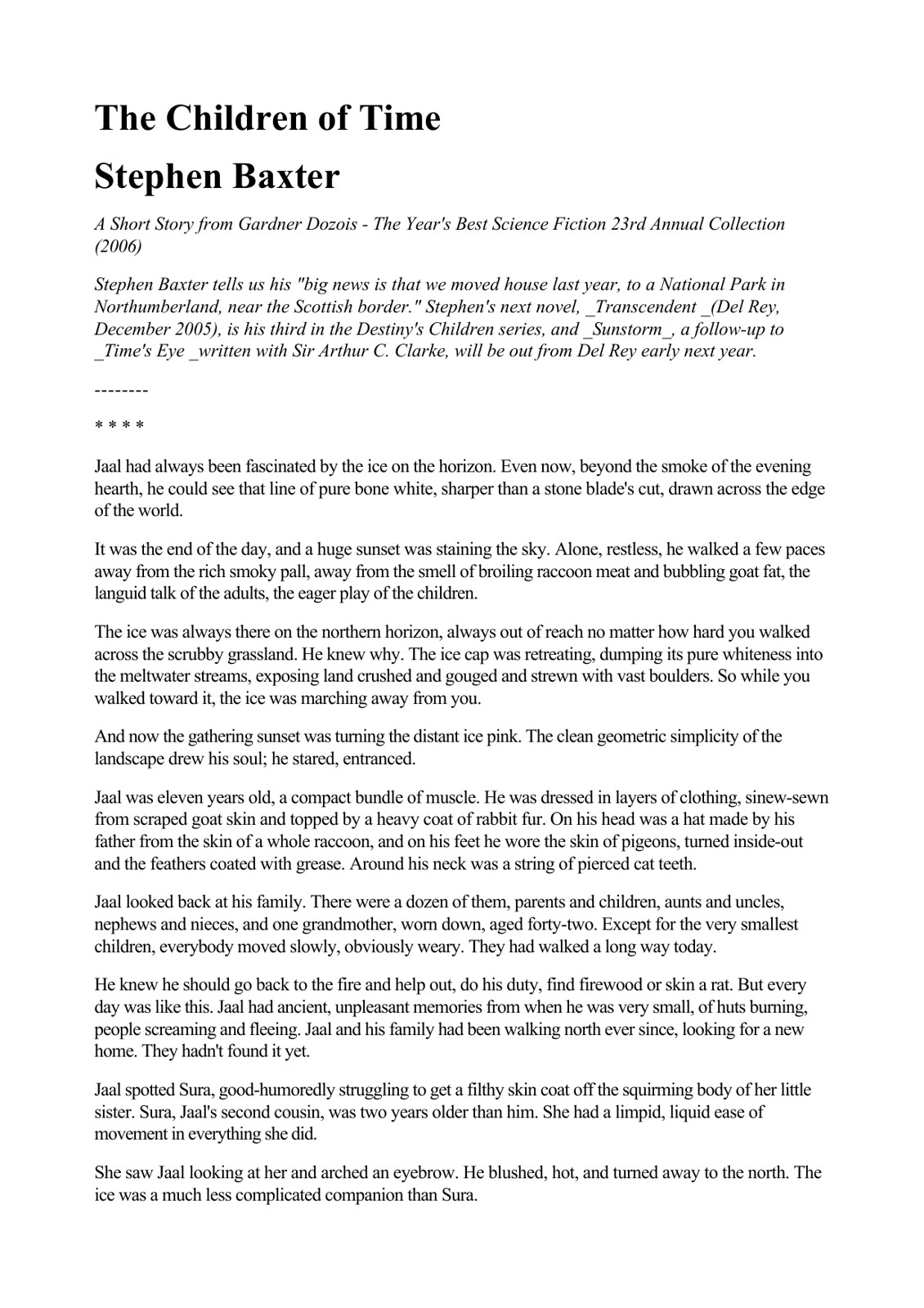 Baxter, Stephen - Children of Time